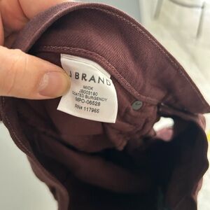 J Brand Deep Burgundy Trousers